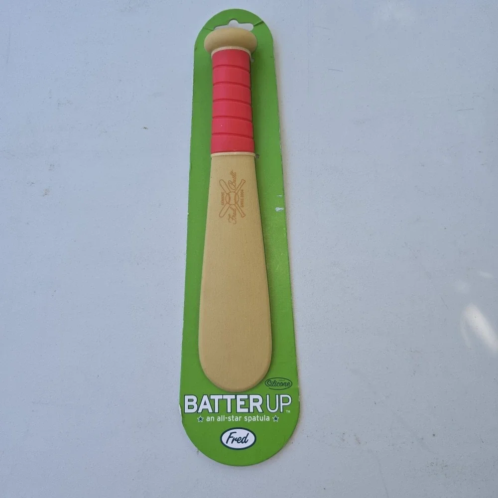 Fred Friends Batter Up Baseball Bat Spatula NOS 2013 Silicone Novelty Gift